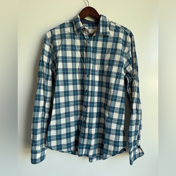 Marine Layer Other - Marine Layer Tahoe Flannel Shirt Men Large Blue Green plaid button down cotton